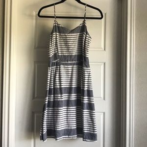 Chambray and white stripped Old Navy dress